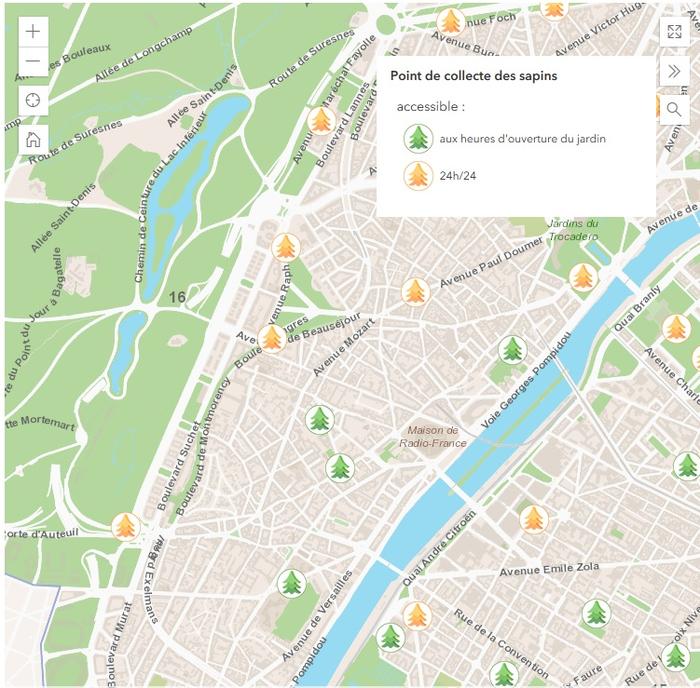 Recyclons nos sapin Paris 16