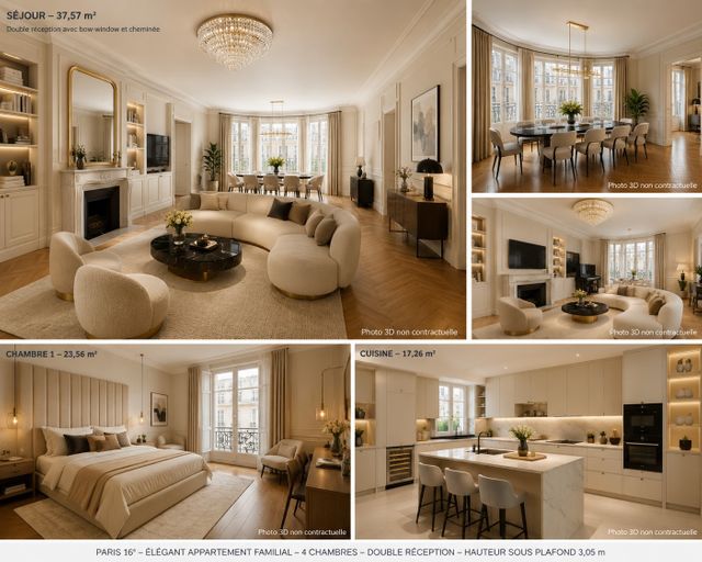Appartement F5 à vendre - 5 pièces - 178.61 m2 - PARIS - 75016 - ILE-DE-FRANCE - Century 21 Auteuil Immobilier